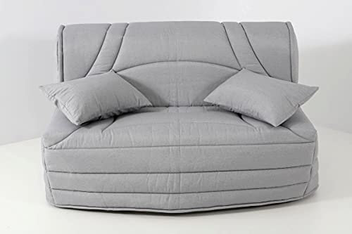Hévéa Sélection Housse BZ 140x190 matelassée Gris Perle