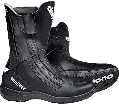 Daytona Boots, scarpe da moto da uomo e da donna, stivali lunghi da moto Road Star Gore-Tex, unisex, Tourer, tutto l'anno in pelle, nero, vestibilità aderente, 38 EU
