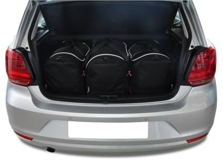 KJUST Dedizierte Kofferraumtaschen 3 stk kompatibel mit VW POLO 5 V 2009-2017