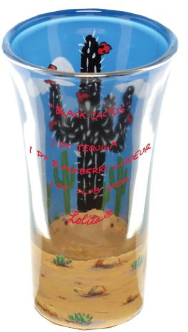 Santa Barbara Design Studio Lolita Shooter Glas, handbemalt, schwarzer Kaktus