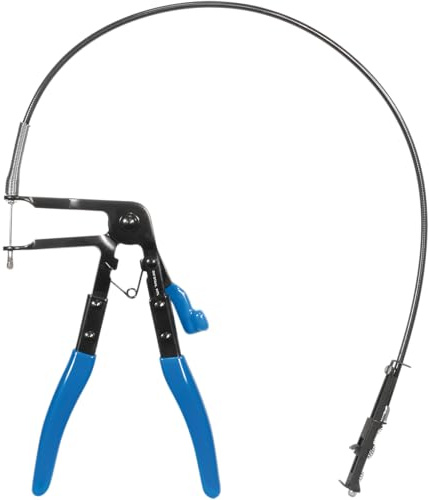 SW-Stahl 61777L Federbandzange mit Bowdenzug für Federschellen 18-54 mm | Schlauchschellenzange für Kraftstoff- und Kühlerschläuche, 630 mm Länge, mit Hebelarretierung für sicheren Halt