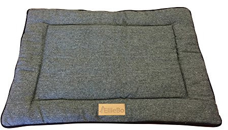 Ellie-Bo Wende-Hundebett, Tweed und schwarzes Kunstfell, für Hundekäfige in Größe M mit 76 cm