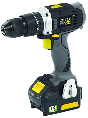 Fartools XF-IMPACT Perceuse percussion/Visseuse sans fil 18V 2 batteries 3,0Ah Li-ion, 40Nm max, mandrin métal 13mm, chargeur rapide&mallette