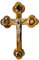 Bethlehem Gifts TM Kreuz Kruzifix Orthodoxe 14 Station 4 Linsenessenzen Olivenholz (17,8 cm)