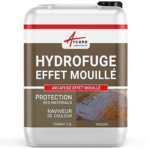 Imperméabilisant, hydrofuge effet mouillé, oléofuge anti tache sol, mur, façade: Arcafuge effet mouillé - 2.5 L (jusqu'à 25 m²) - ARCANE INDUSTRIES