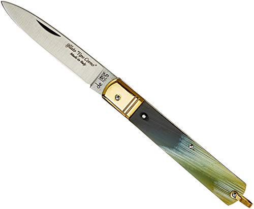 De Luca Coltello Sfilato 'Il Siciliano' Lama in Acciaio Inox. Manico in Finto Corno.