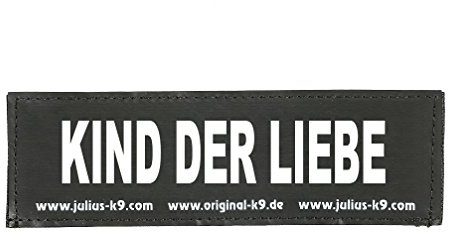 Julius-K9 Original Interchangeable Patch, Small, Black, Kind Der Liebe