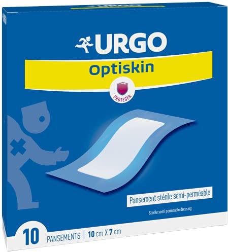 Urgo - Optiskin – Pflaster, selbstklebend, halbdurchlässig, steril, 10 x 7 cm, 10 Stück