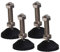 BQLZR Lot de 4 pieds de nivellement à vis M12 réglables en nylon pour meubles Noir 52 x 47 mm