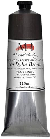 Michael Harding Artist Oil Colors - Vandyke Brown 225ml Tube