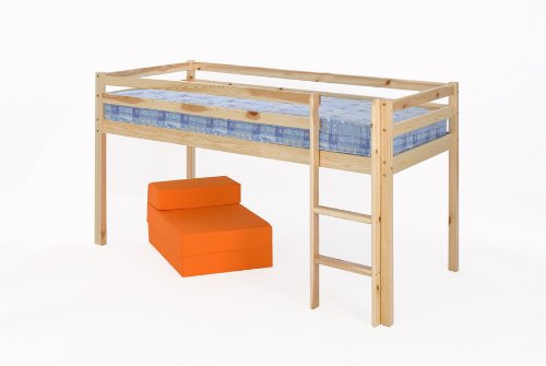 Comfy Living 3ft (90cm) Mid Sleeper Bunk in Pine