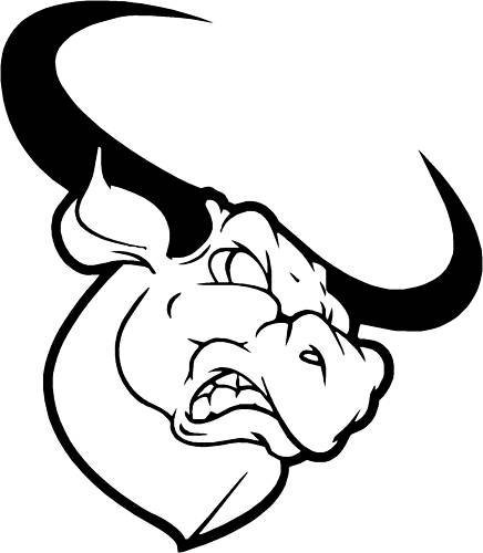 Texas Longhorn Bull Head Auto-Van Vinyl Aufkleber, Aufkleber # 1