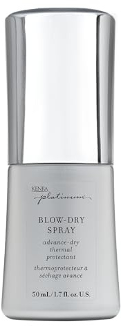 Kenra Professional Platinum Blow-Dry Spray | Time-Saving Heat Protectant | Detangles, Smooths, and Softens | Eliminates Frizz & Resists Humidity | Medium To Coarse Hair | Travel 1.7 fl. oz