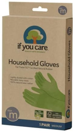 If You Care Household Latex Gloves Fsc Certified Medium, 1 Ct