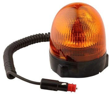 HELLA 2RL 009 506-301 Halogen-Rundumkennleuchte - mit Magnet - Rota Compact - 12V - gelb - Kabel: 600mm - Stecker: DIN ISO 4165 - Menge: 1