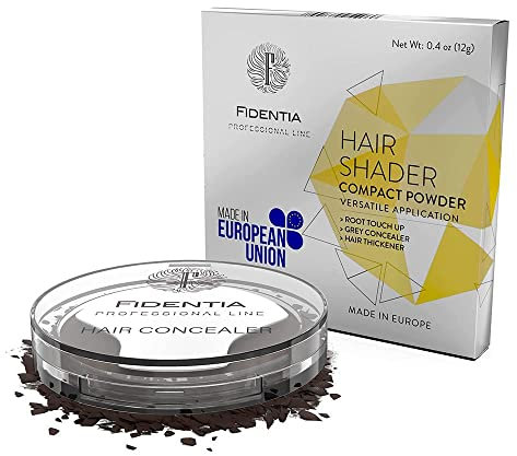 Fidentia Hair Shader 12g | Made in EU | Haar Concealer zur Haarverdichtung & Ansatzkaschierung - Schwarz