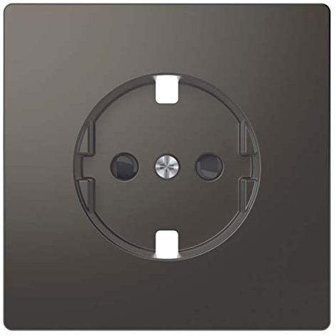 Merten - Meg2330-6034 Mittelplatte für Schuko-Wandstecker, BRS, Anthrazit