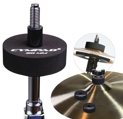 Cympad Moderatore – Set of 2 cushions of 50 mm for cymbals – Reduces sustain and overtones – Foam washers for sound control in the studio, rehearsals, and live performances