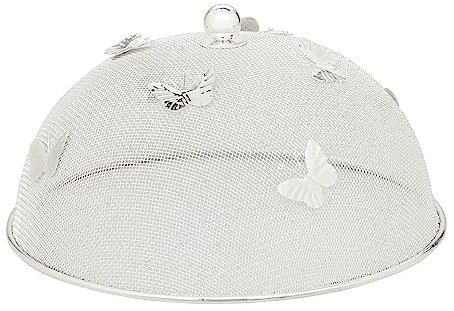 EDZARD Schutzhaube Butterfly (ø 30 cm, H 16 cm), edel versilbert, anlaufgeschützt, Speiseschirm, Fliegenhaube