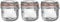 Argon Tableware Glass Jars with Airtight Metal Clip Lid - 200ml/6.7oz - 3 Pack - 4 Colour Seals - Small Kitchen Storage Container Round Preserving Jar for Pickling, Chutney, Jam, Coffee
