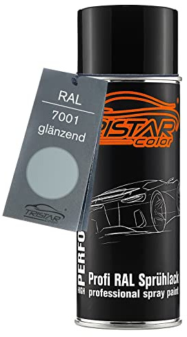 TRISTARcolor RAL 7001 Silbergrau glänzend Lack Spraydose | Sprühdose 400 ml, schnelltrocknend