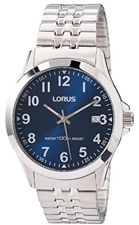 Lorus Klassik Herren-Uhr Edelstahl mit Metallband RS973CX9