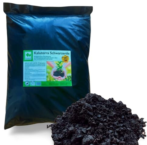 Kaluterra Schwarzerde: Terra Preta, 20 Liter, mit Premium Pflanzenkohle (gemäß Betriebsmittelliste für den ökologischen Landbau zugelassen), Biokohle, nachhaltig in Deutschland hergestellt