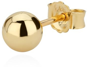 NKlaus Einzel 5mm KUGEL OHRSTECKER 585er 14 Karat Gold gelbgold OHRSCHMUCK OHRRINGE Kugelstecker 5573