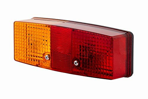 HELLA Rückleuchte - Glühlampe - 24V / 12V - Anbau/geschraubt - ECE - Lichtscheibenfarbe: rot/gelb/weiß - Stecker: Flachstecker - links - Menge: 1 - 2SE 997 111-011