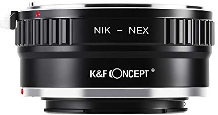 K&F Concept Nikon AI-NEX Fit Objektivadapter,Adapter Ring,Sony NEX Adapter,Objektiv Adapterring für Nikon AI Objektiv auf Sony NEX E-Mount Kamera Sony