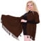 CJ Apparel Einfarbiger Nepalesischer Pashmina-Schal Gr. Einheitsgröße, dunkelbraun