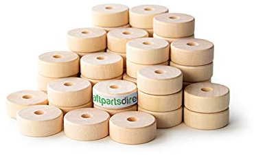 2,54 cm flaches Holzspielzeug Rad Bag of 50 Holz unlackiert