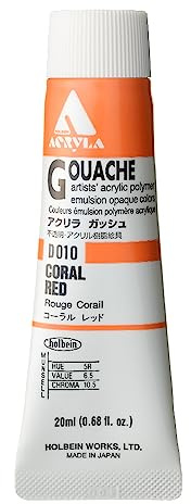 Holbein Acryla Gouache Coral Red (A) 20ml