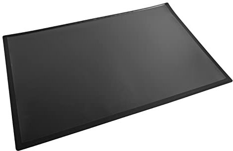 Exacompta 29781E Kreacover Schreibunterlage aus PVC mit festem Kartonkern personalisierbar Vorderseite mit großem Klarsichtfenster zum Einschub von Kalender Bilder Fotos Schwarz