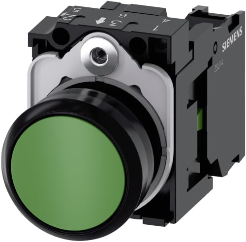 Siemens SIRIUS ACT 3SU11 Druckschalter Frontplattenmontage Ø 22 mm, SPST Grün, IP66, IP67, IP69K