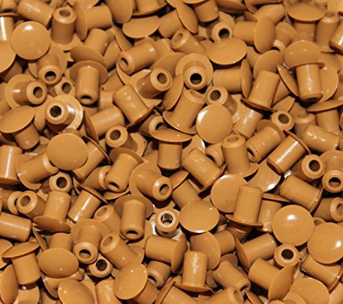 10 Stück Stopfen 5mm(Loch) x 8mm (Abdeckung), Eiche Hell, Hartplastik