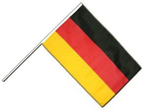 Flaggenfritze® Große Stockflagge Schwenkflagge Deutschland 60 x 90 cm