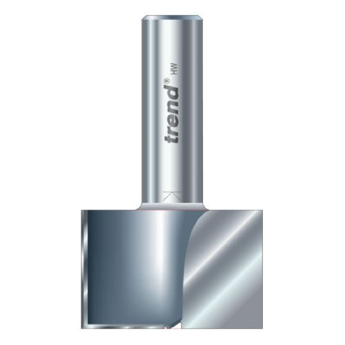 Trend Straight Two Flute Router Cutter, 1/2 Inch Shank, 38.1mm Dia | Tungsten Carbide Tipped For Clean, Precise Cuts With 25mm Cut Length And 38.1mm Diameter, 4/12X1/2TC