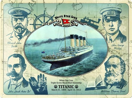 Nostalgic-Art 23109 Ships und Sea Titanic Mannschaft, Blechschild, 30 x 40 cm