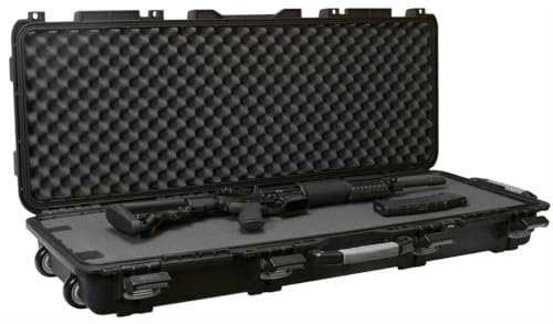 Plano Mil-Spec Field Locker Taktischer Langwaffenkoffer mit Rädern, Single Long Gun Case, Schwarz