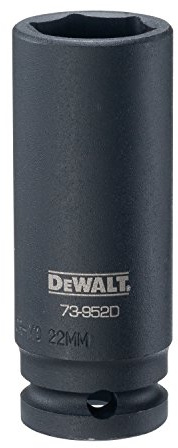 DEWALT 1/2 Drive Impact Socket Deep 6 PT 22MM