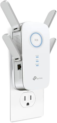 TP-Link AC2600 Extensor de Rango Wi-Fi de Doble Banda con Puerto Gigabit Ethernet, extiende WiFi a Dispositivos Smart Home y Alexa, 4x4 MU-MIMO (RE650) Blanco Blanco