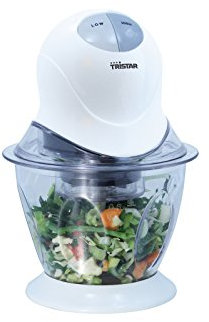 Tristar BL-4009 0.6L 200W Blanco picadora eléctrica de alimentos - picadoras eléctricas de alimentos (0,6 L, Blanco, De plástico, Acero inoxidable, 200 W, 820 g)