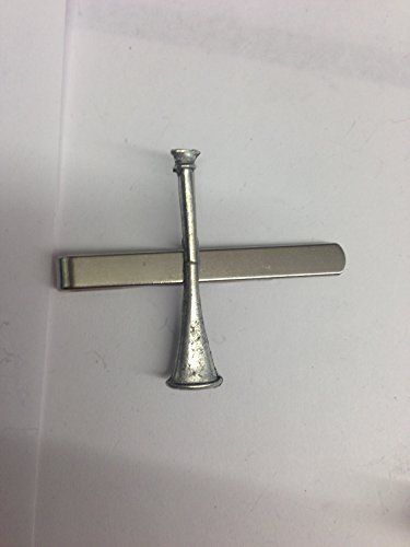 PP-E15 Krawattenklammer mit Jagdhorn, englisches Zinn, zum Aufschieben