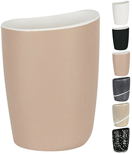 Spirella Zahnputzbecher Zahnbürstenhalter Etna 9x7x12,5 cm Steinoptik - Bahama Beige