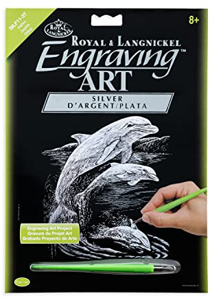 Royal & Langnickel Silver Engraving Art A4 Size Dolphins Designed Painting Set