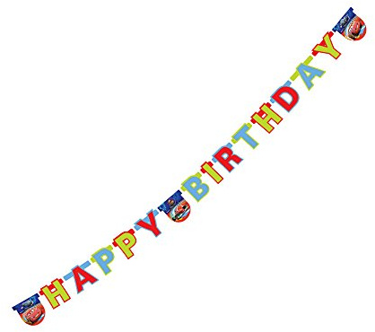 Procos Buchstabenkette Happy Birthday Cars 2