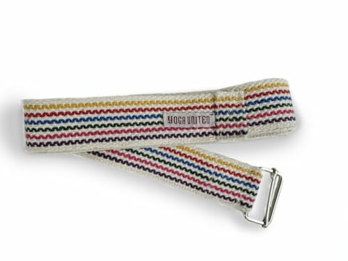 2m Stripey Yoga Belt, Bar Buckle