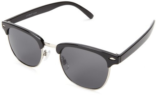 A.J. Morgan Soho 53394 Rechteckige Sonnenbrille, Schwarz, 52 mm