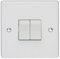 CRABTREE 4172 10AX 2 Gang 2 Way SP Light Switch, White